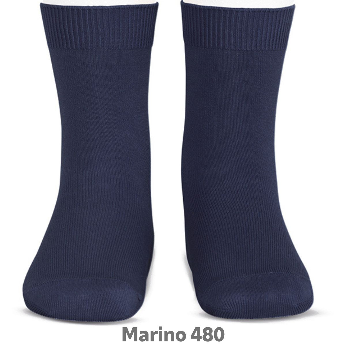 PLAIN STITCH SHORT SOCKS 20194 NAVY BLUE 480 CONDOR - 1