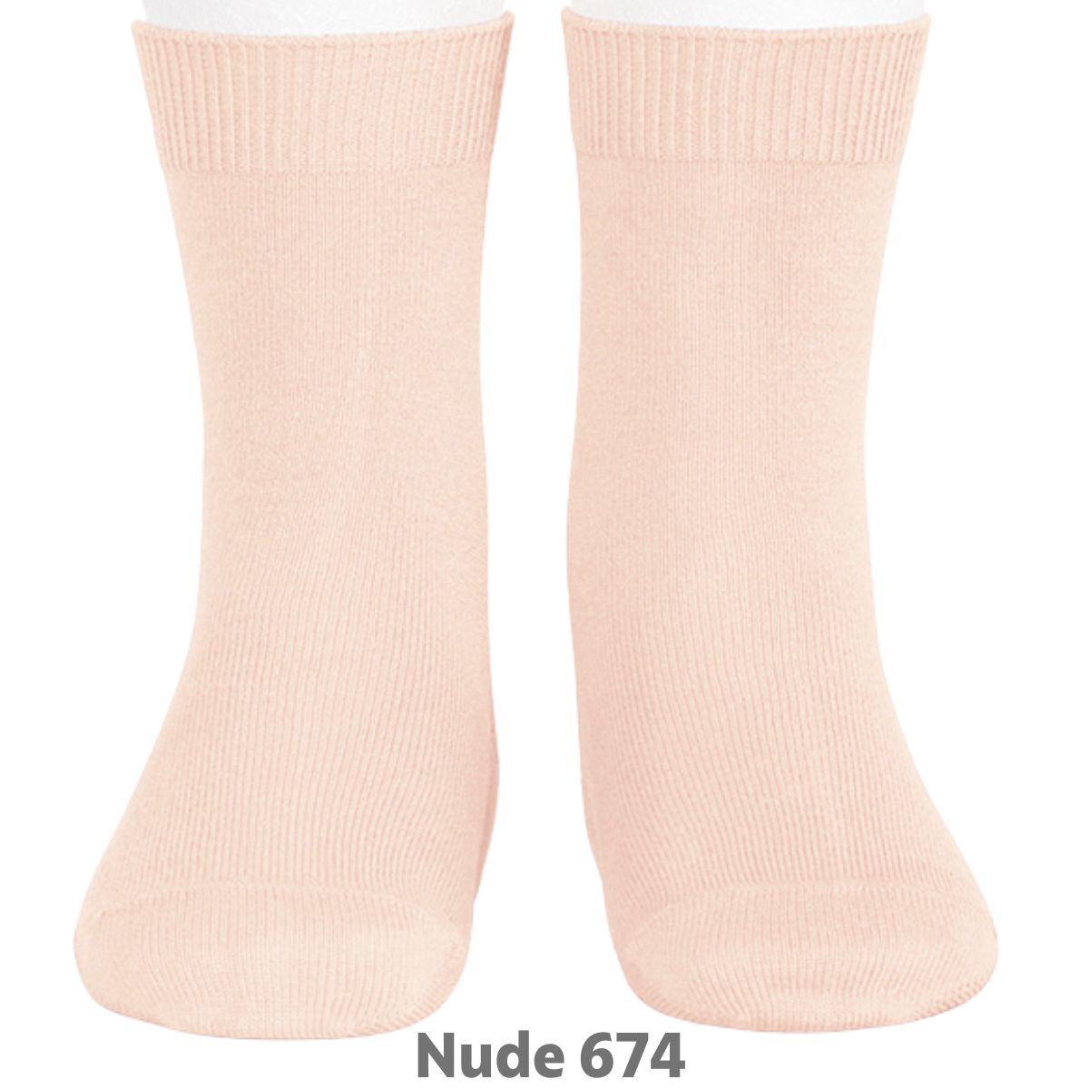 PLAIN STITCH SHORT SOCKS 20194 NUDE 674 CONDOR - 1