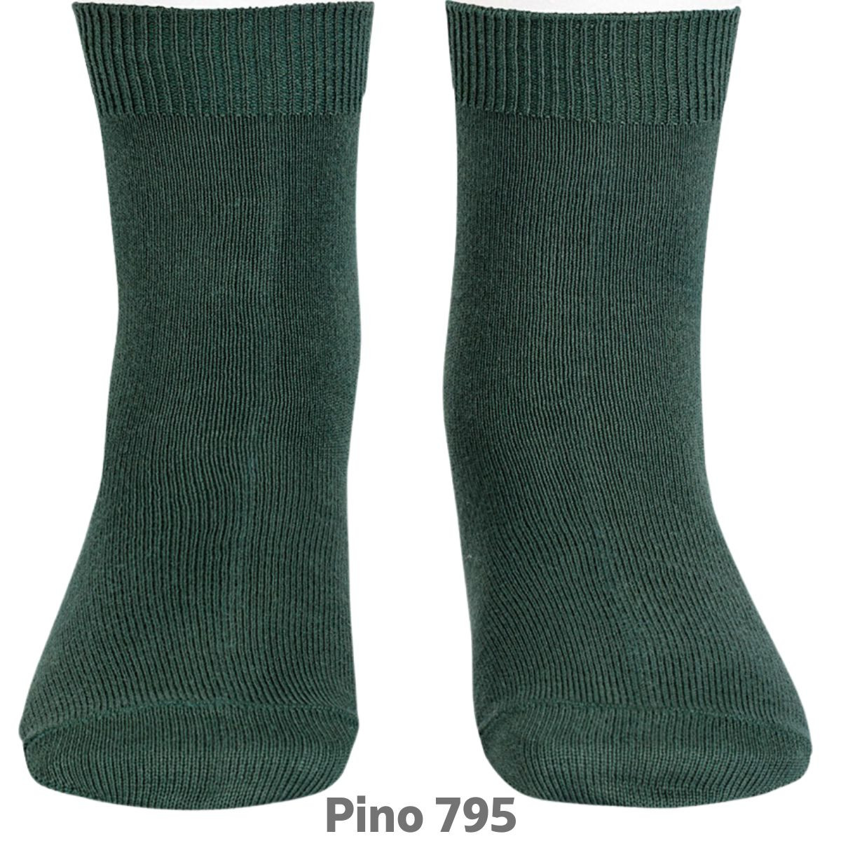 PLAIN STITCH SHORT SOCKS 20194 PINE 795 CONDOR - 1