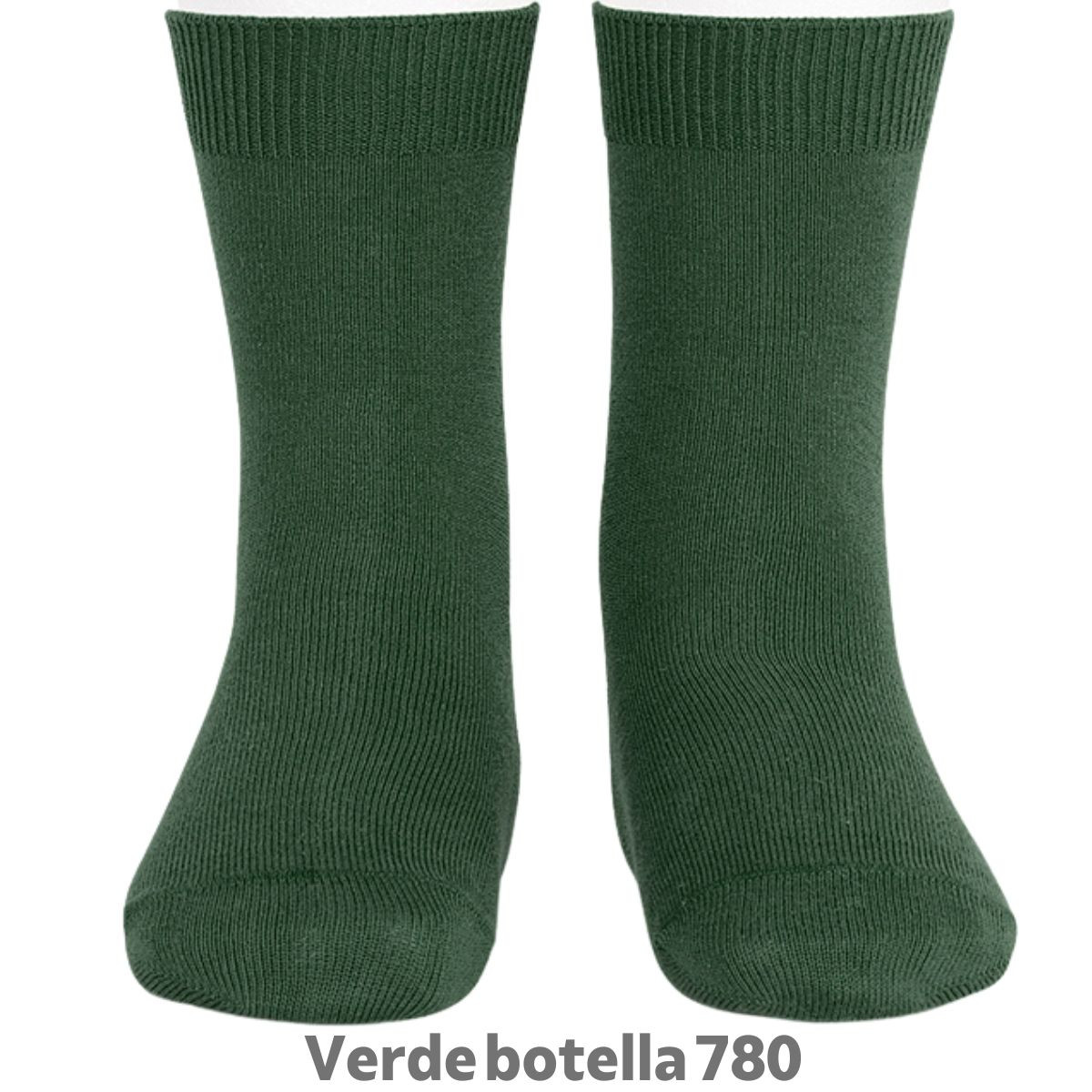 PLAIN STITCH SHORT SOCKS 20194 BOTTLE GREEN 780 CONDOR - 1