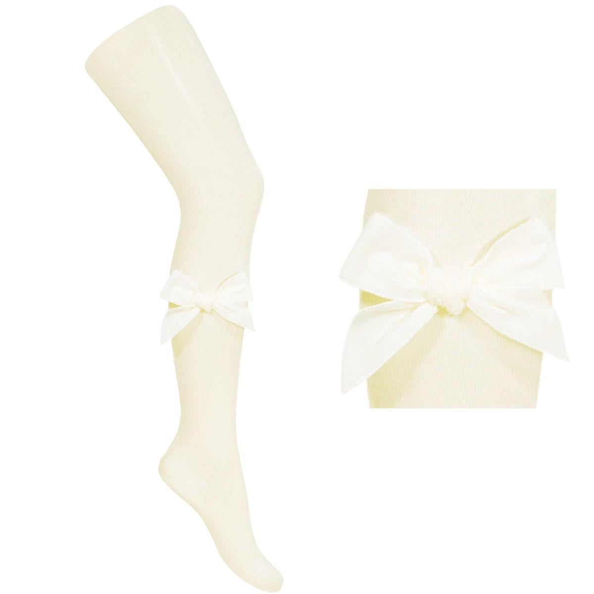 TIGHTS WITH VELVET BOWS 24891 BEIGE 303 CONDOR - 1