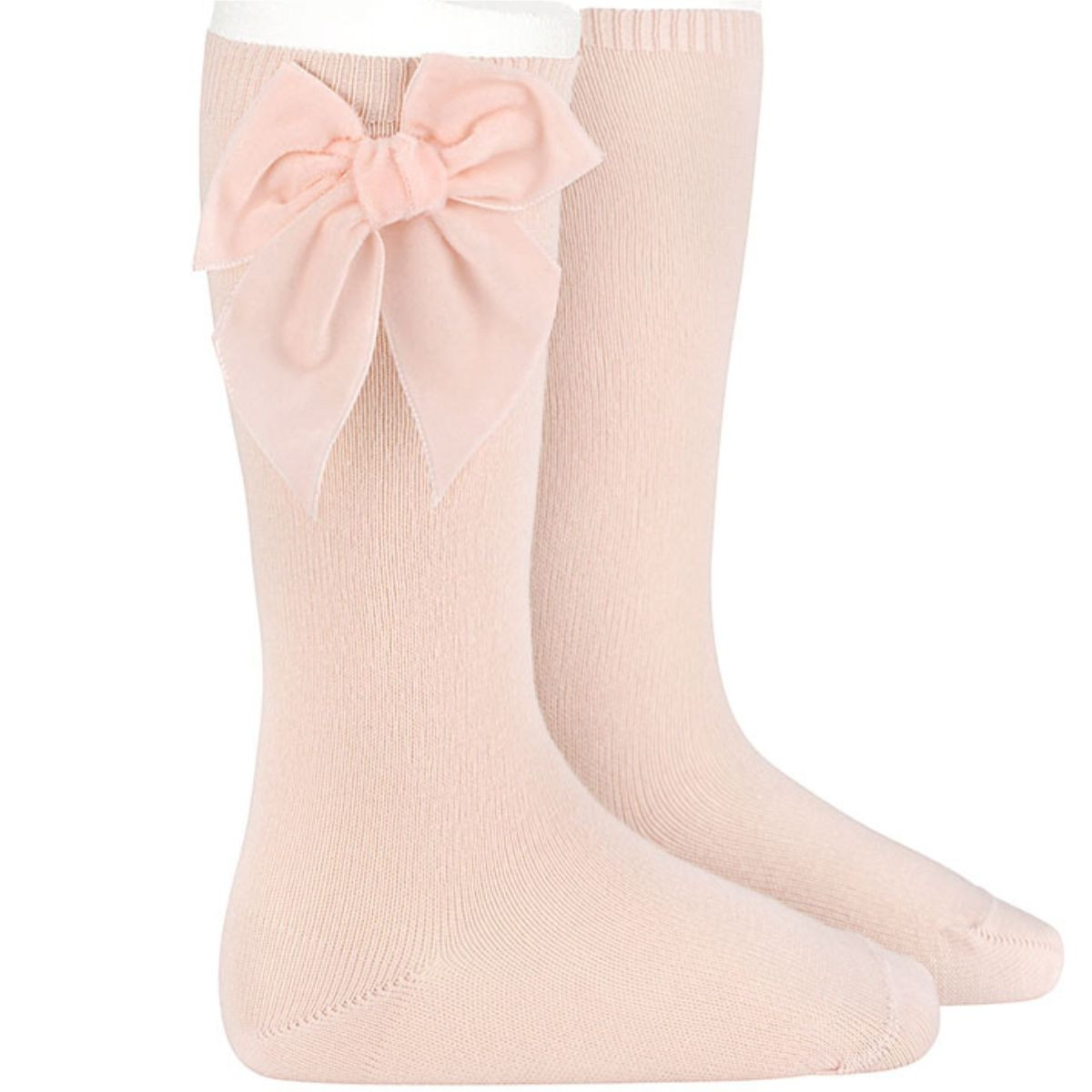 SOCKS WITH VELVET BOW 24892  NUDE 674 CONDOR - 1