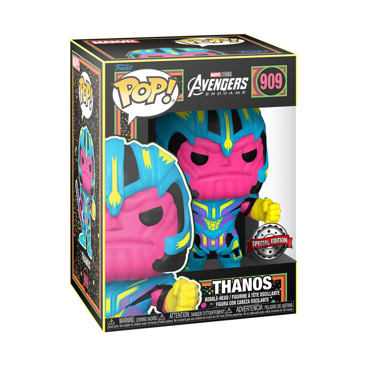 Pop & Tee Marvel Thanos Black Light Size S FUNKO POP - 5