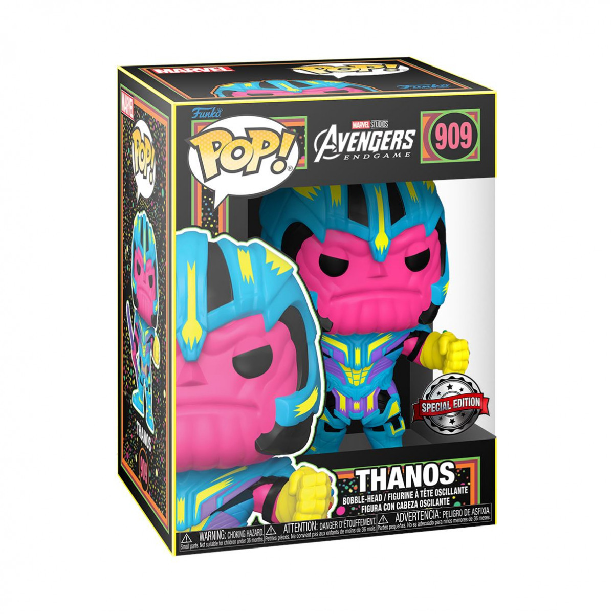 Set figura POP & Tee Marvel Thanos Black Light Talla XL FUNKO POP - 3