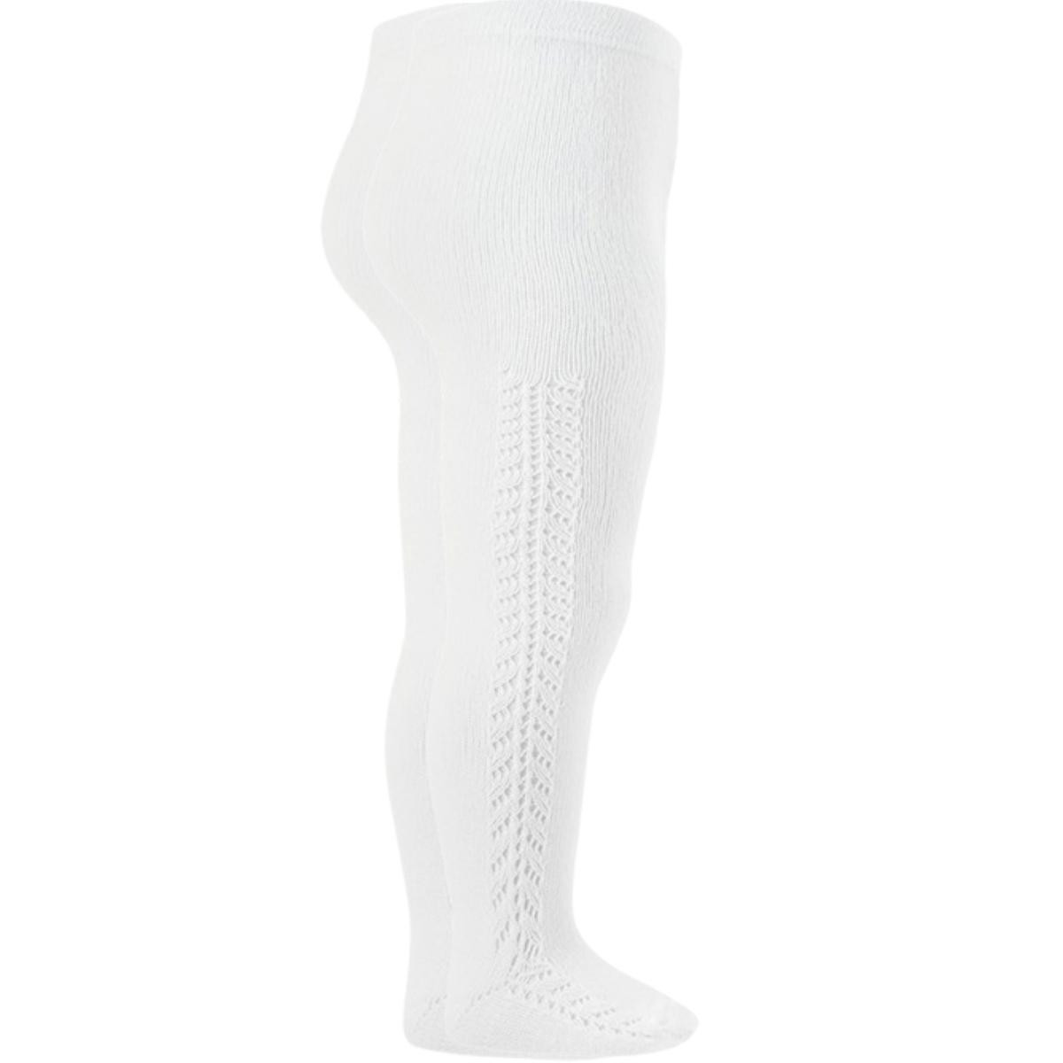 SIDE OPENWORK WARM TIGHTS 25911 WHITE CONDOR - 1