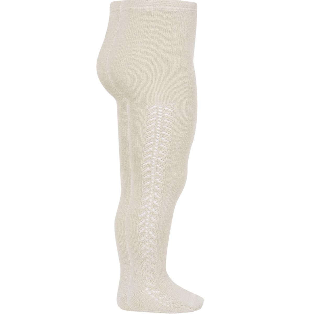 SIDE OPENWORK WARM TIGHTS 25911 LINEN CONDOR - 1