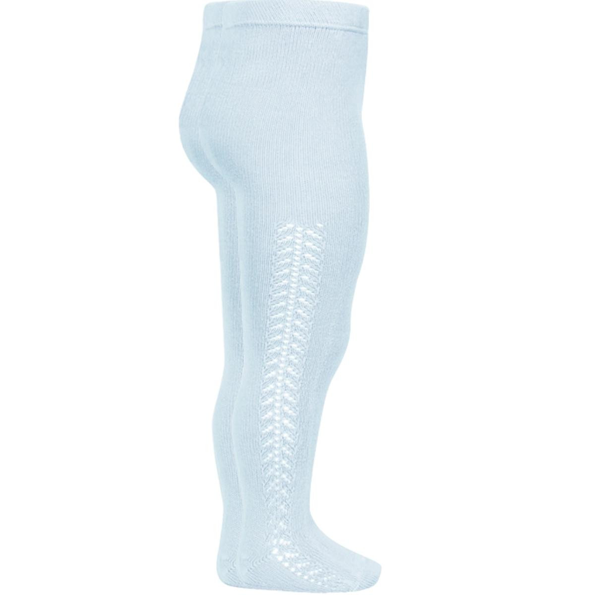 SIDE OPENWORK WARM TIGHTS 25911 BABY BLUE CONDOR - 1