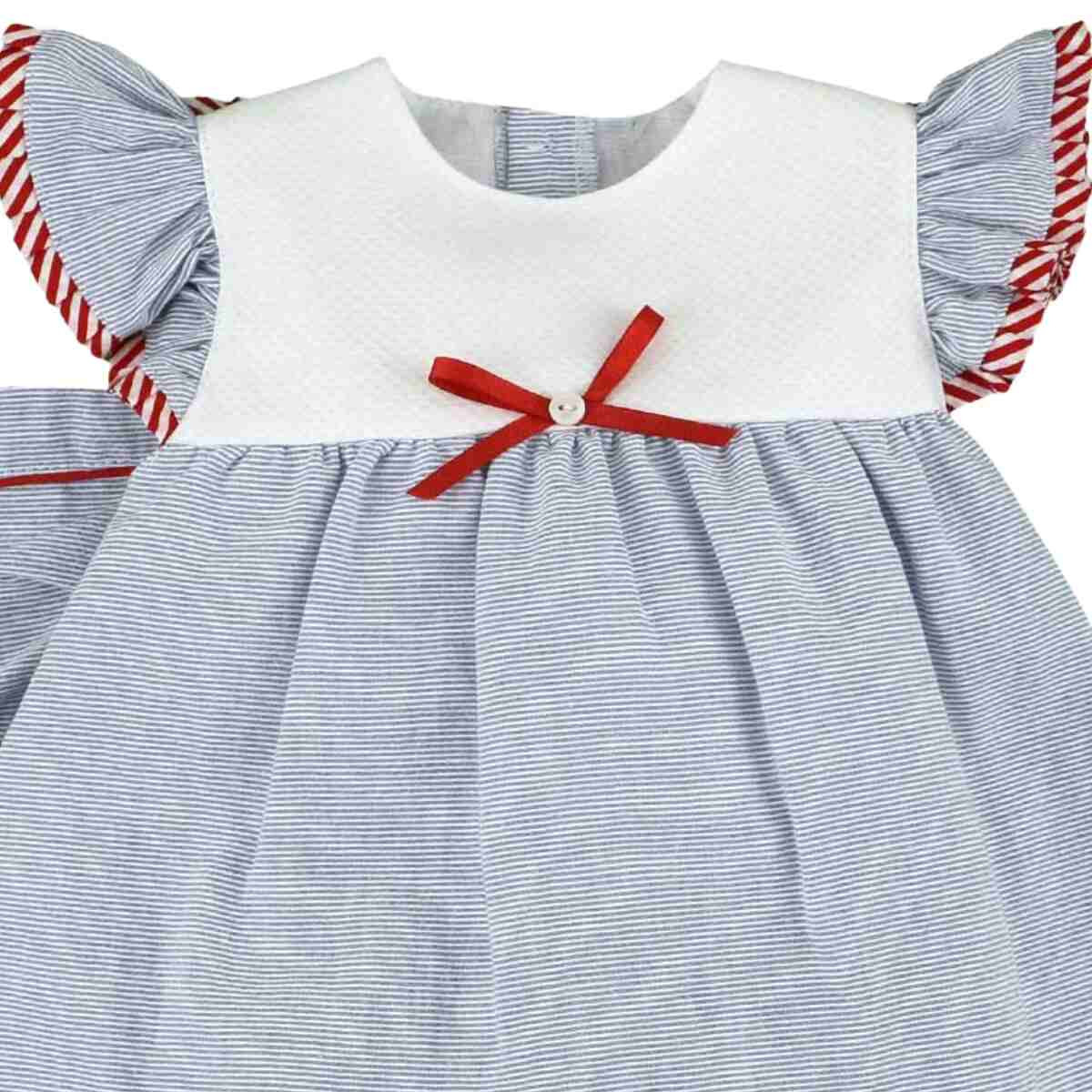 MULTI STRIPED DRESS SET THREE PIECE BABYFERR - 2