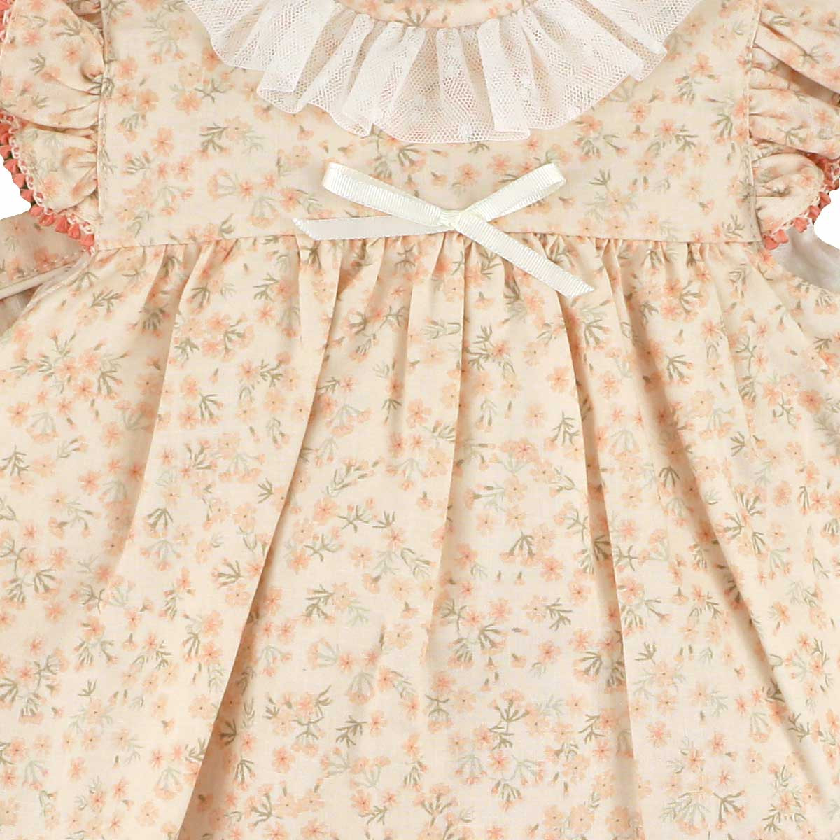 MATCHING FLOWERY DRESS SET WITH LACE BABYFERR - 2