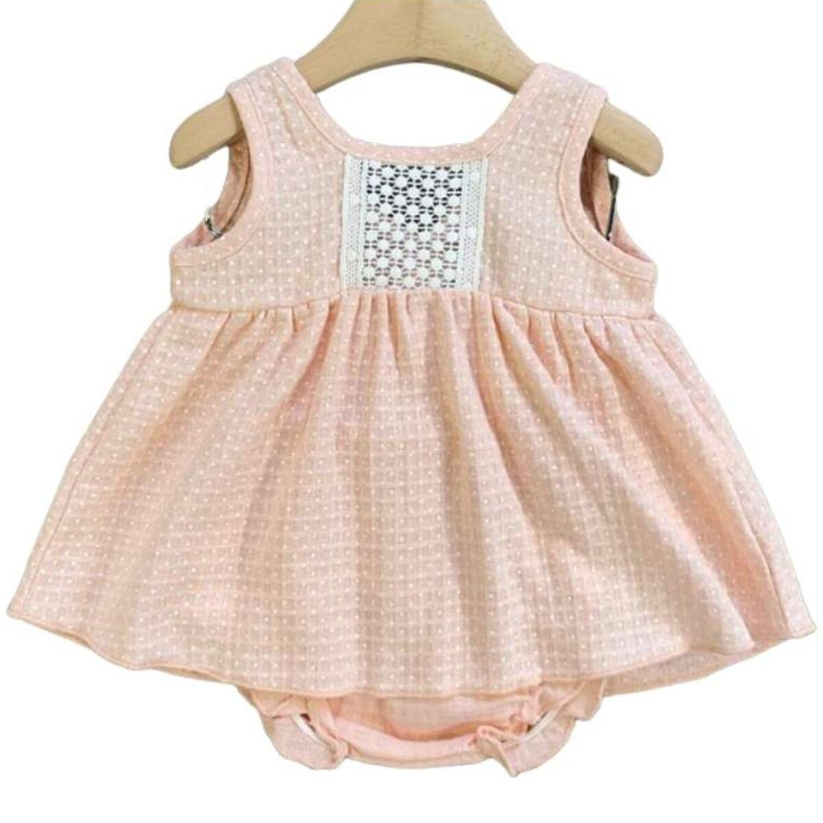 GIRLS FLOUNCED DRESS AND NAPPY COVER CALAMARO - 1