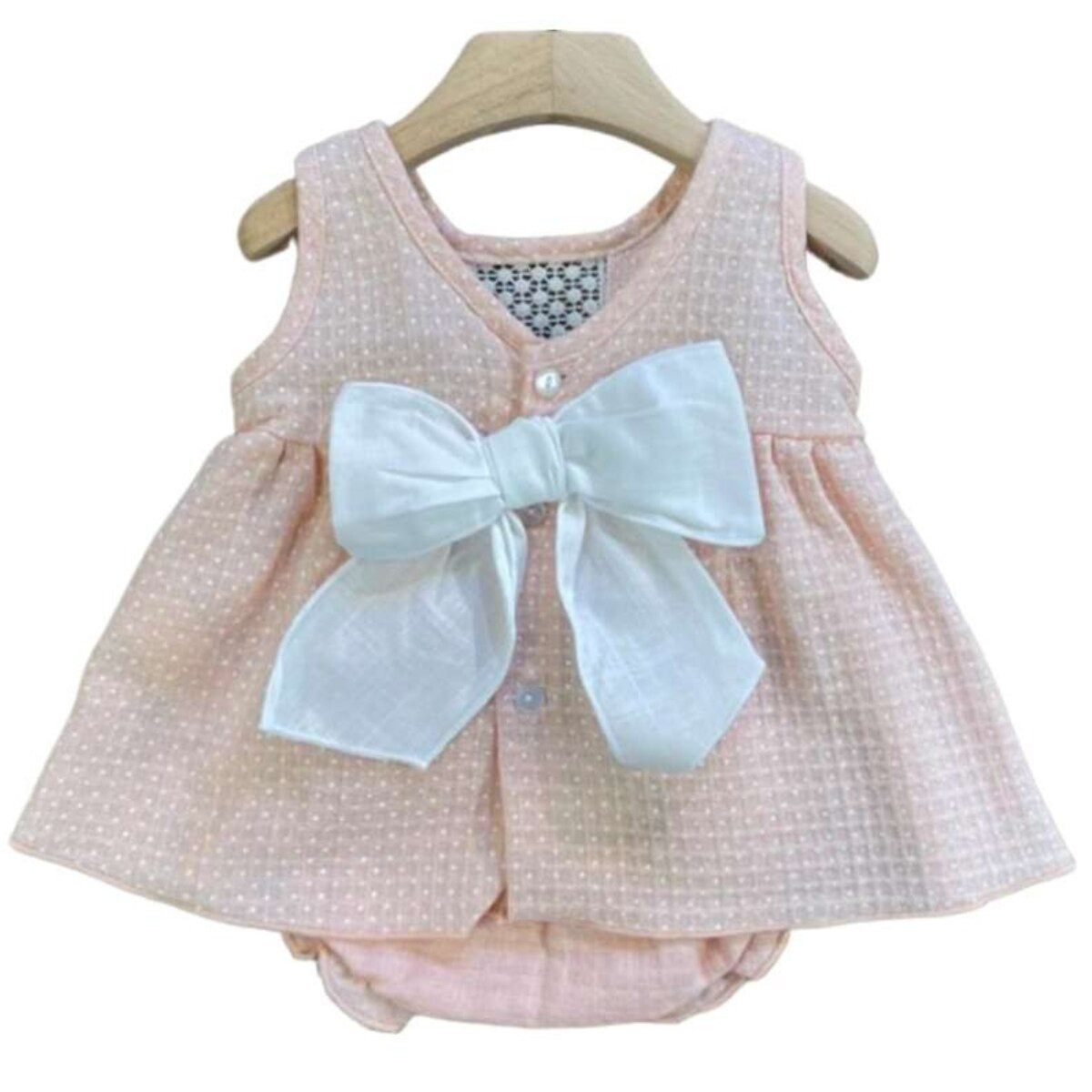 GIRLS FLOUNCED DRESS AND NAPPY COVER CALAMARO - 2