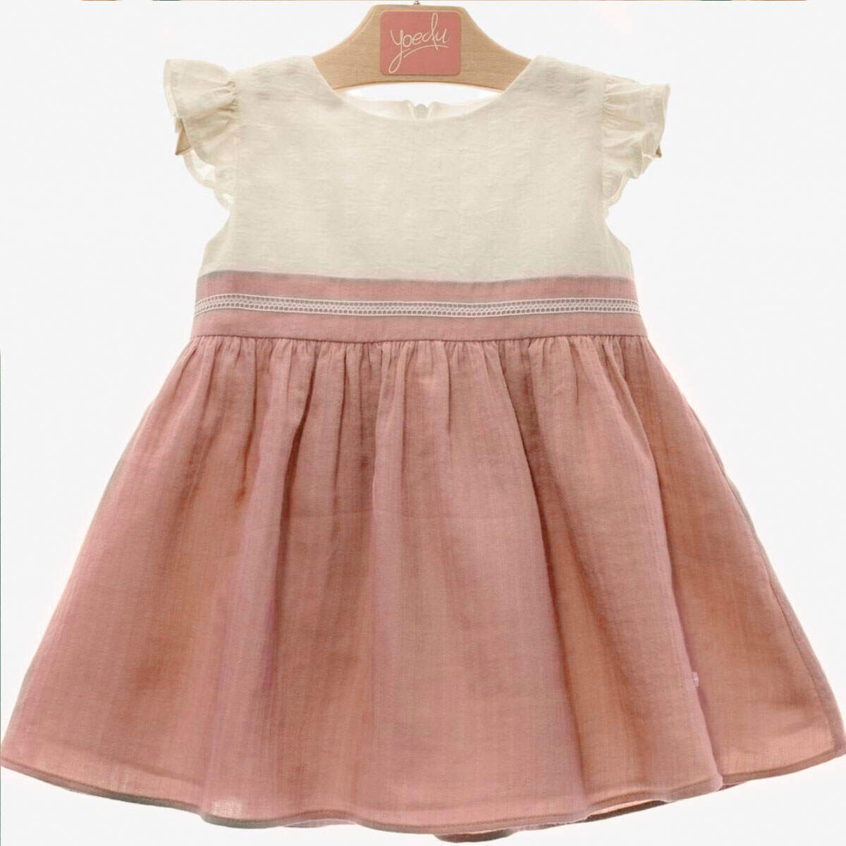 DRESS WITH BOW AT THE BACK PINK DELSUR - 1