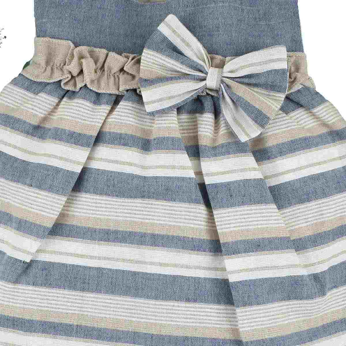 STRIPE DRESS WITH BLOOMER AND HEADBAND BABYFERR - 2