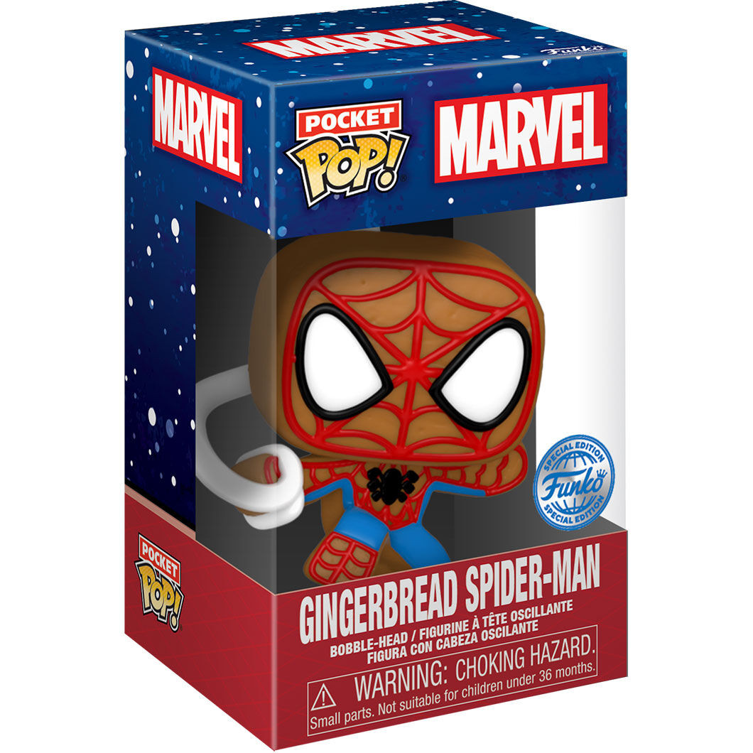 Set figura Pocket Pop & Tee infantil Marvel Spiderman Gingerbread Exclusive S FUNKO POP - 3