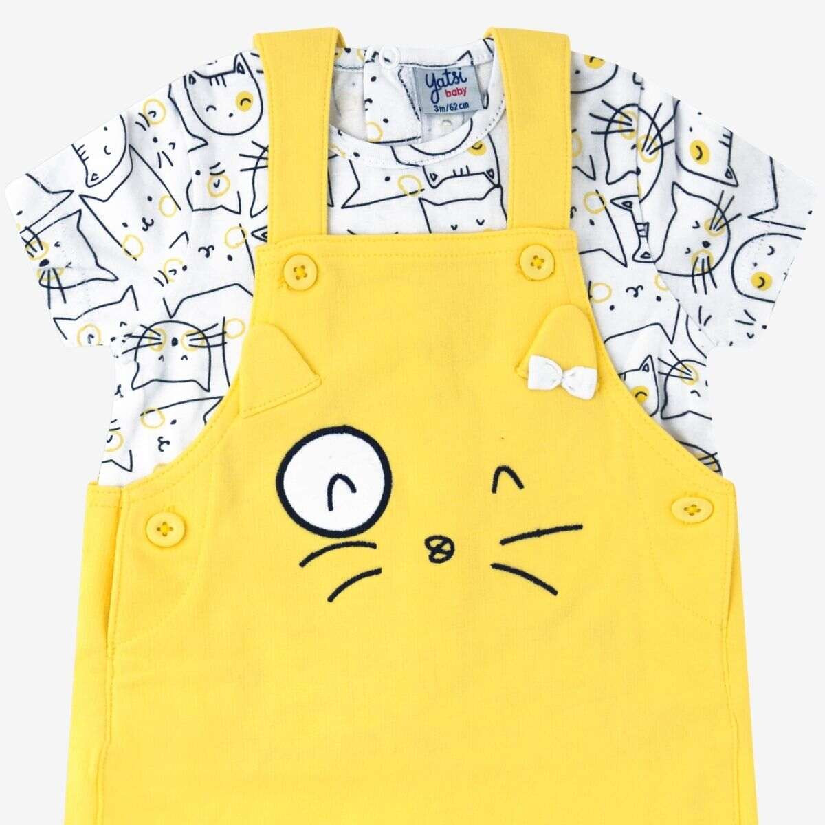 DUNGAREE SET TWO PIECE CAT PRINTED YATSI - 3