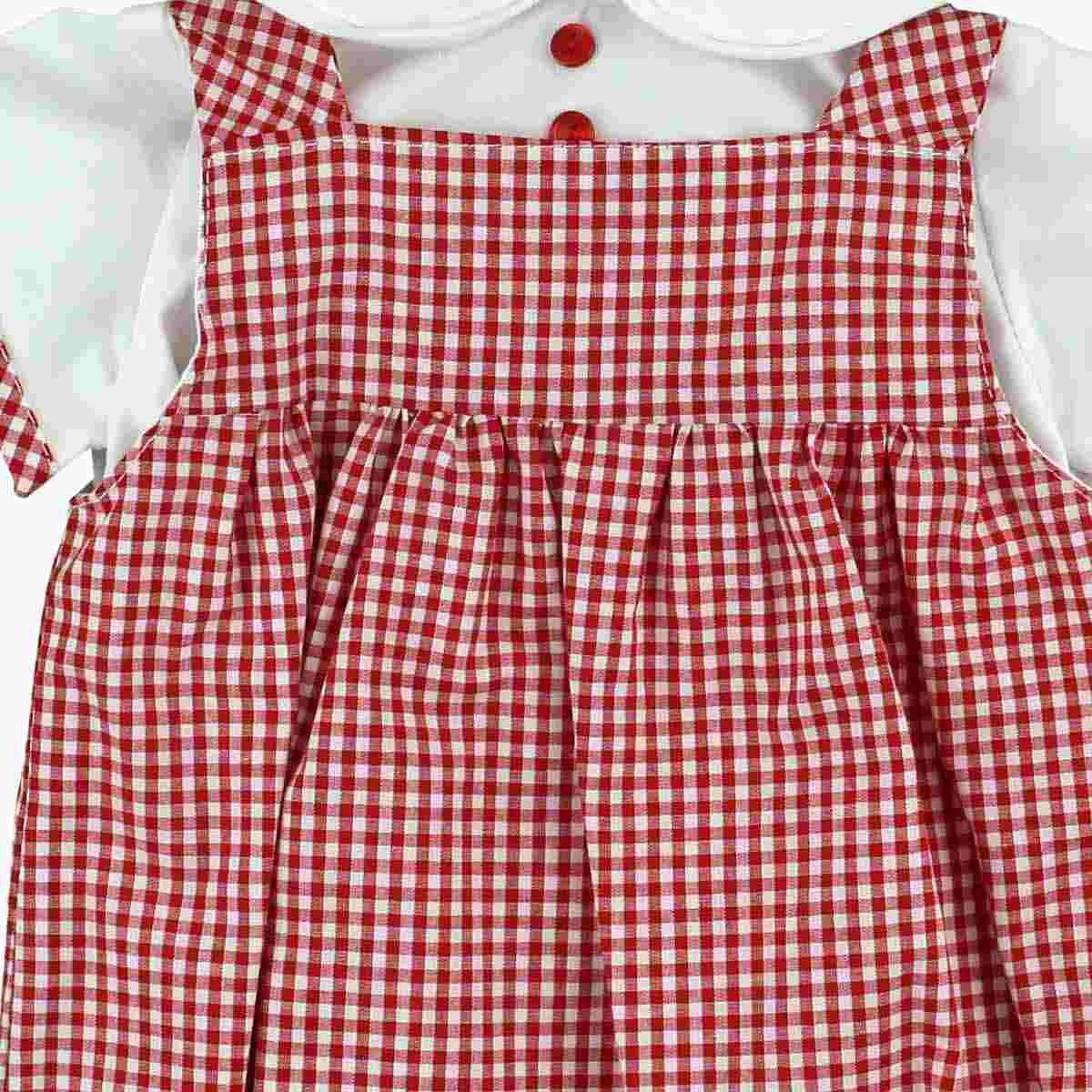 SHIRT AND CHECK RED ROMPER BABYFERR - 2