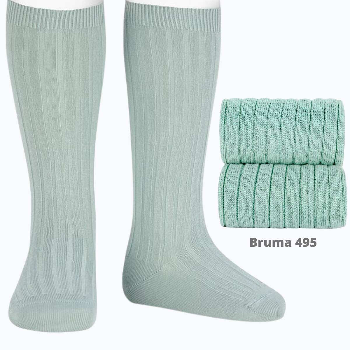 KNEE HIGH SOCKS 20192 495 SEA MIST CONDOR - 1