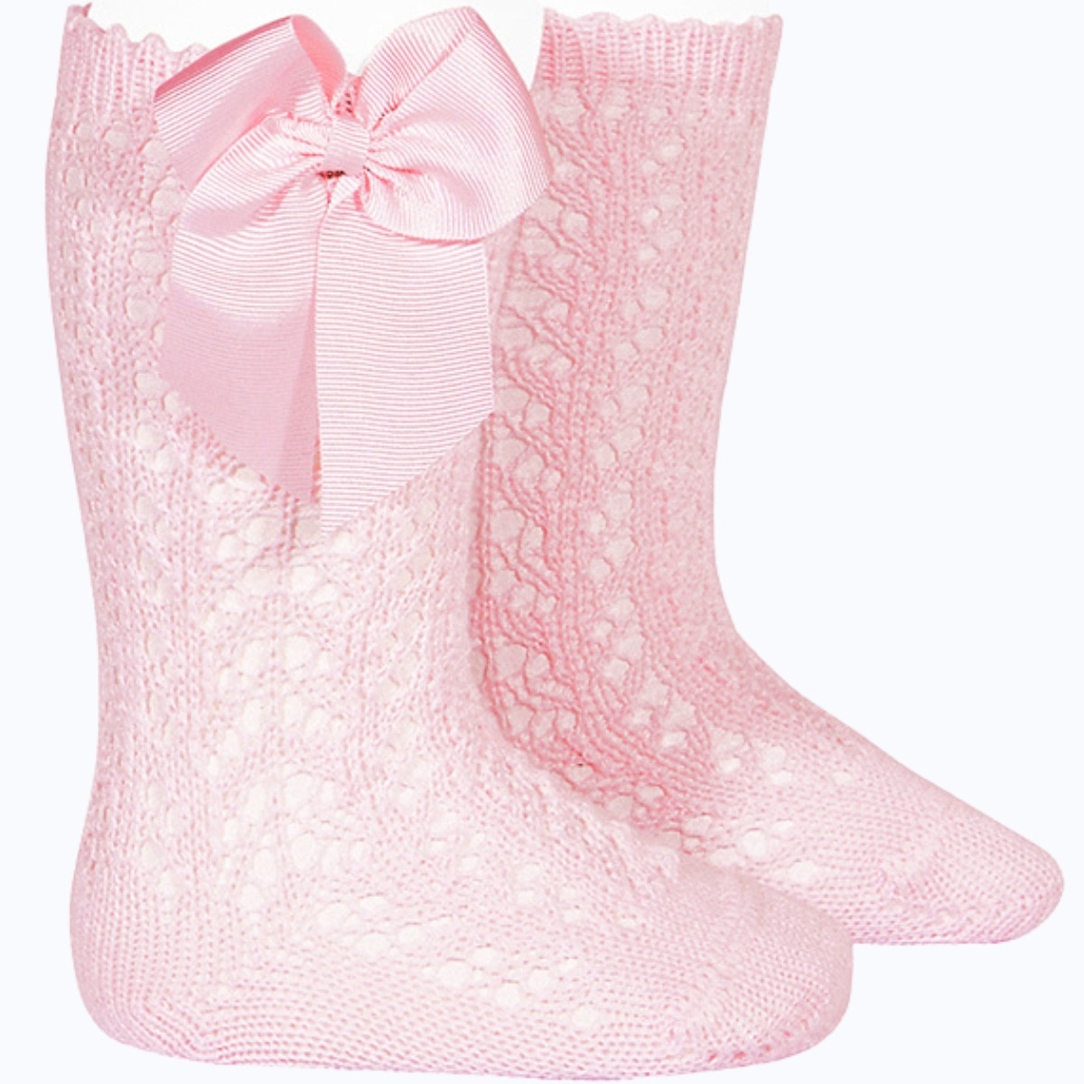 COTTON SOCKS WITH BOW 25192  PINK 500 CONDOR - 1