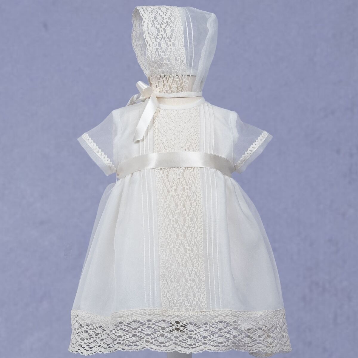 GIRLS CERMONIAL DRESS WITH LACE MISHA BABY - 3