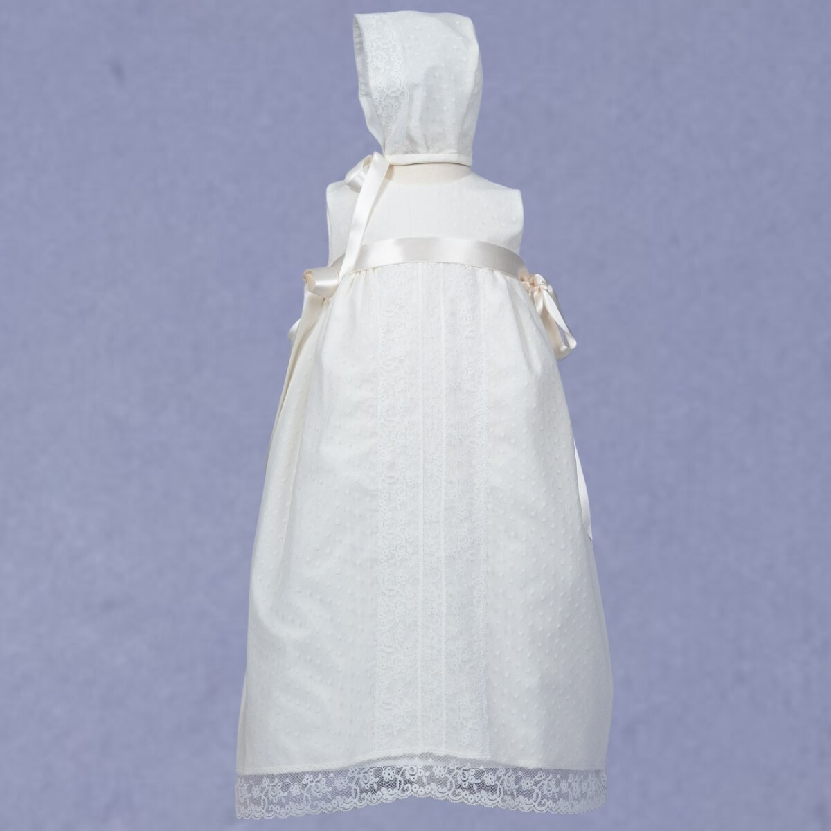 TULLE CHRISTENING GOWN WITH BONNET MISHA BABY - 1