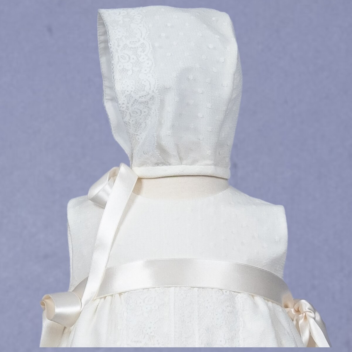 TULLE CHRISTENING GOWN WITH BONNET MISHA BABY - 2