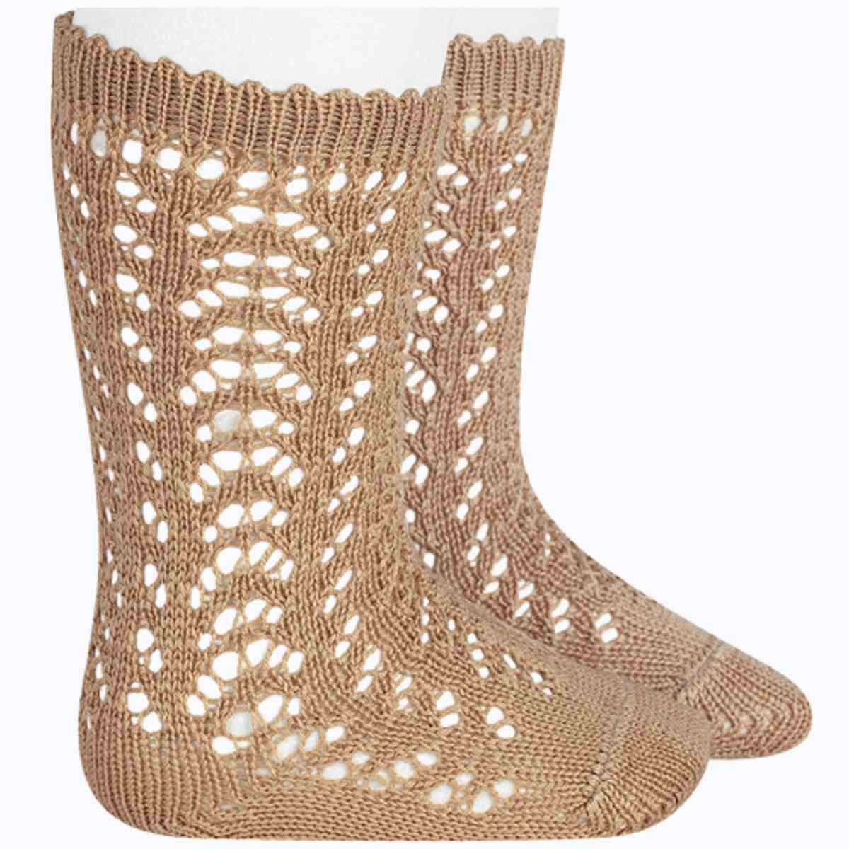 OPENWORK PERLE KNEE HIGH SOCKS 25182 ROPE 331 CONDOR - 1