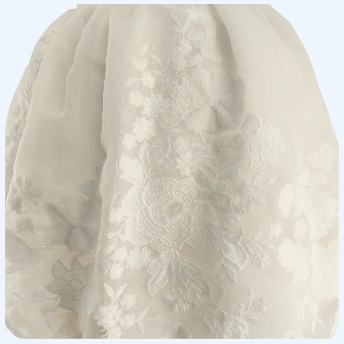 WHITE DRESS WITH SALMON WAISTBAND DULCE DE FRESA - 3