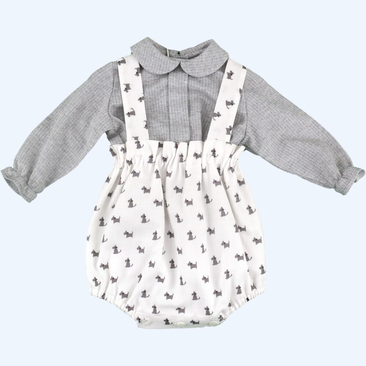 DOGS PRINTED ROMPER AND TOP BABYFERR - 1